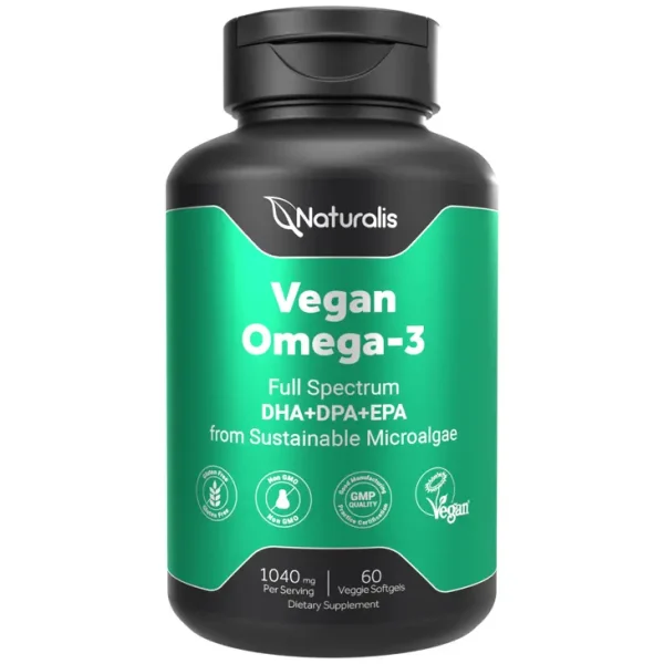 Naturalis Vegan Omega-3 With Dha, Epa & Dpa From Algae 60ct